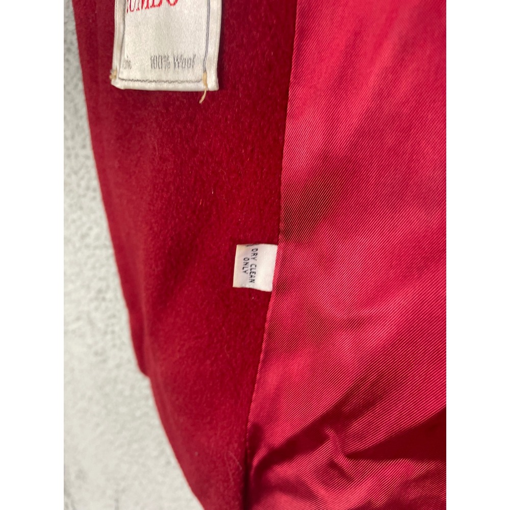 Worumbo 100% Wool Blazer Red Womens Vintage Coat Jacket Tailored USA M/L - Picture 11 of 13